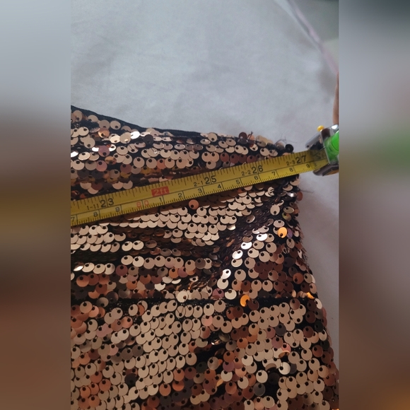 🥂 City Chic Sparkling Gold Mini Dress - Picture 11 of 11